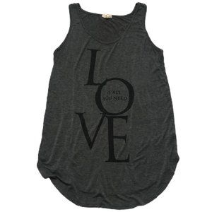 One Clothing Grey Graphic Tank Top
